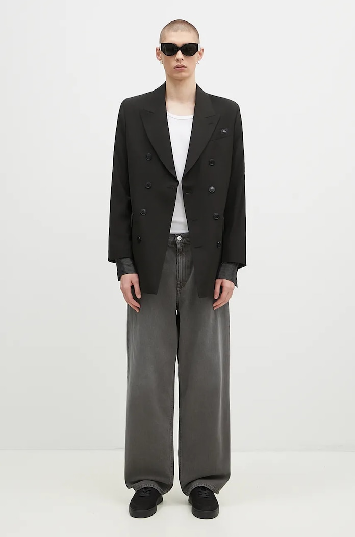 Martine Rose wool blazer Double Breasted Short Coat 328WT05006