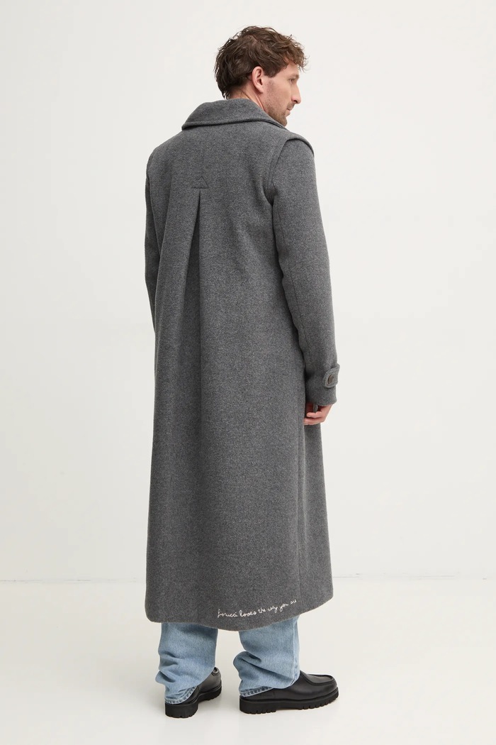 Дрехи Вълнено палто Fiorucci U01FMOCO244WO01GY01 сив