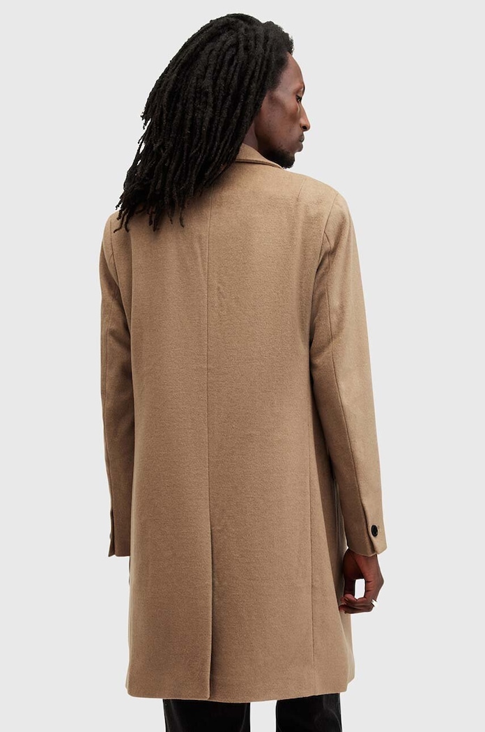 Kaput s primjesom vune AllSaints HAL COAT bež M005OZ