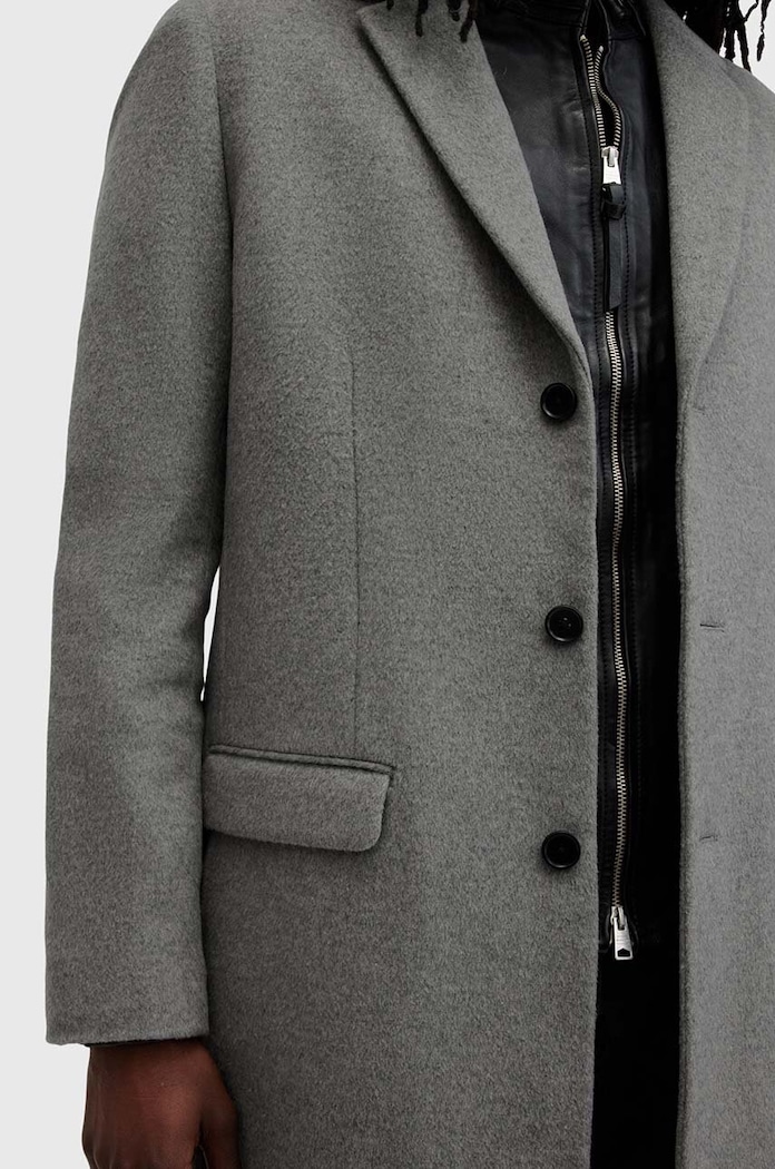 Odjeća Kaput s primjesom vune AllSaints HAL COAT M005OZ siva