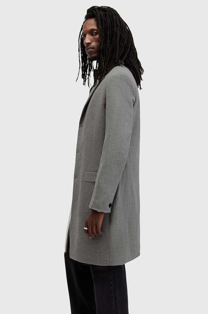 Kaput s primjesom vune AllSaints HAL COAT siva M005OZ