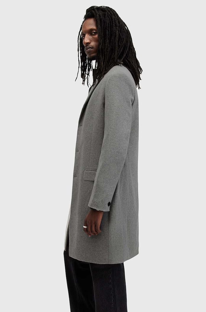 Kaput s primjesom vune AllSaints HAL COAT siva M005OZ