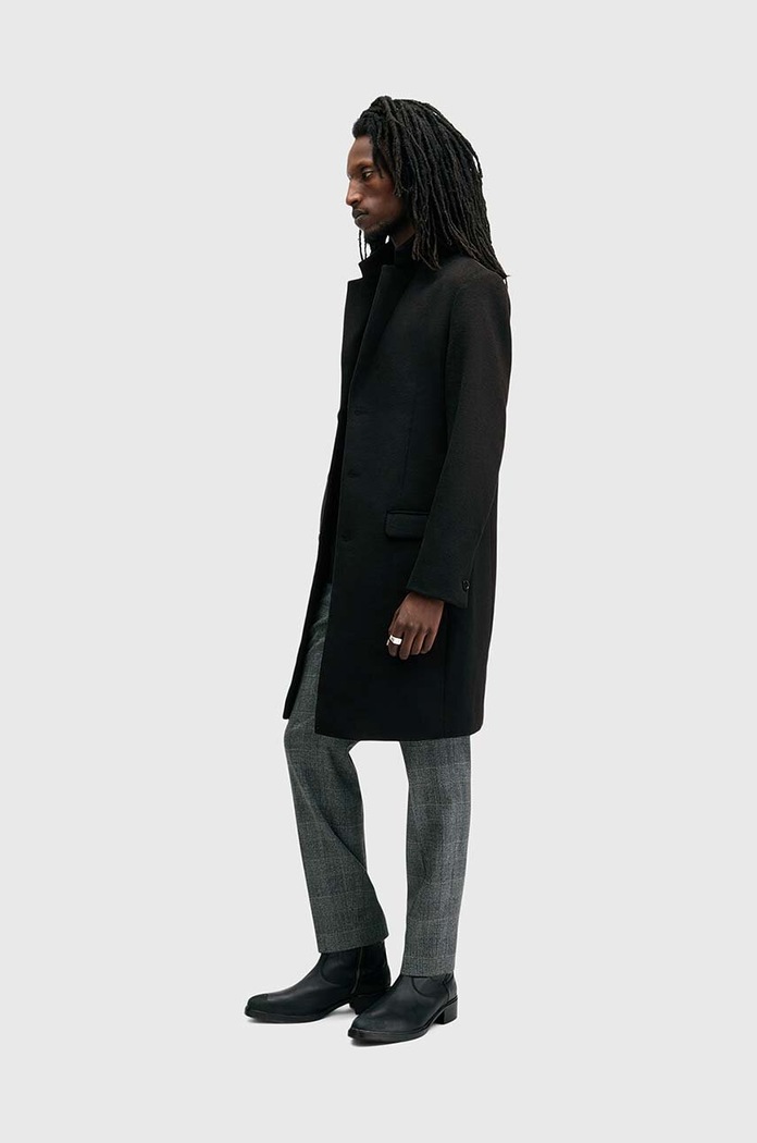 AllSaints kabát gyapjú keverékből HAL COAT M005OZ