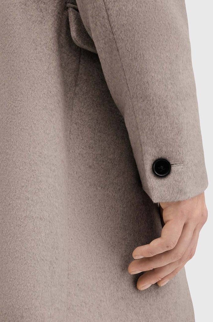 Odzież AllSaints płaszcz z domieszką wełny HARGROVE COAT M038OB szary