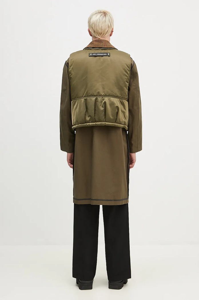Îmbrăcăminte Andersson Bell palton Vest Layered Inside-Out Coat awa642u verde