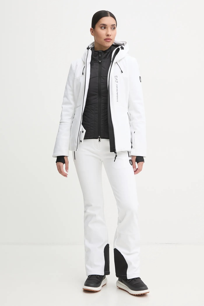 Lyžařský komplet EA7 Emporio Armani Kitzbuhel Softshell zimní sporty bílá TN8HZ.6DTV01.1100