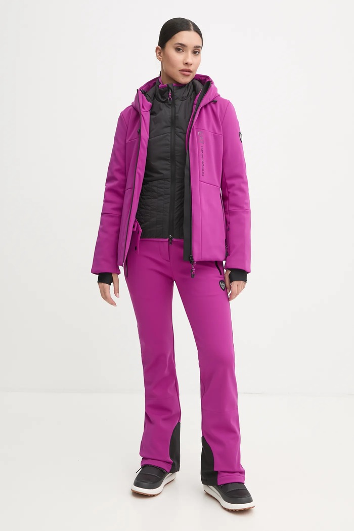 Lyžařský komplet EA7 Emporio Armani Kitzbuhel Softshell zimní sporty fialová TN8HZ.6DTV01.1317