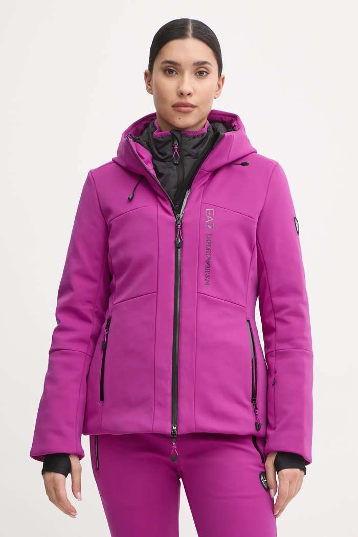 Lyžařský komplet EA7 Emporio Armani Kitzbuhel Softshell TN8HZ.6DTV01.1317 fialová AW24