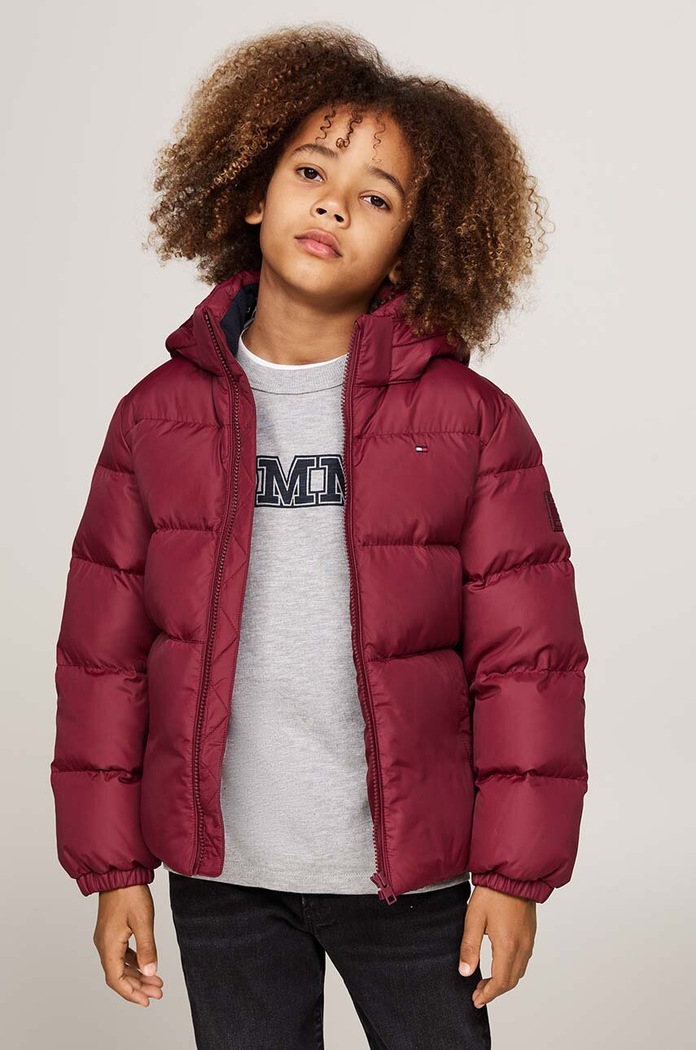 Tommy Hilfiger kurtka dziecięca pozostałe bordowy KB0KB08341.9BYH.128.176