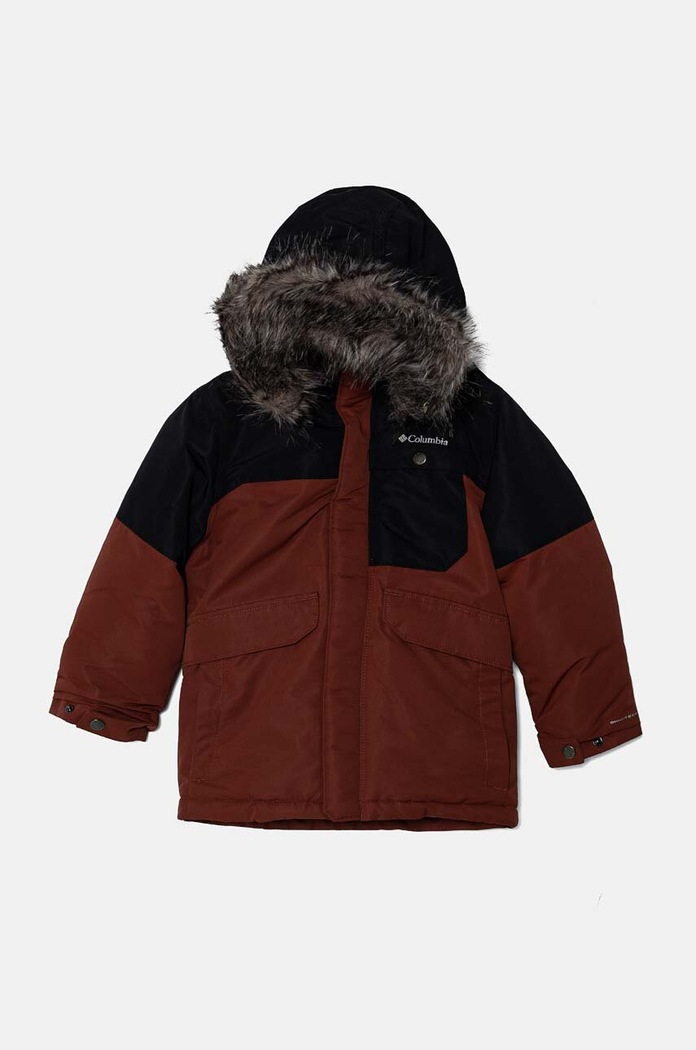 Dětská bunda Columbia Nordic Strider s podšívkou burgundské 2090222