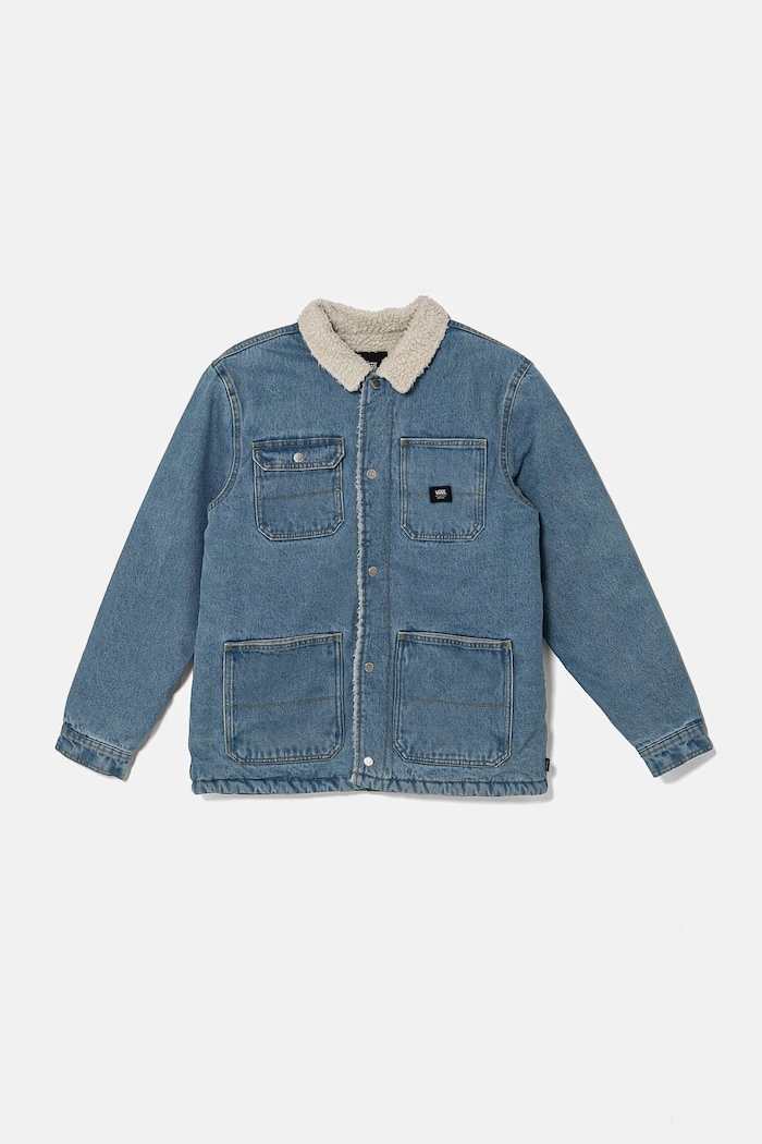 Vans giacca jeans bambino/a BY Drill Chore Denim Sherpa Coat denim blu VN000K5FCDX1
