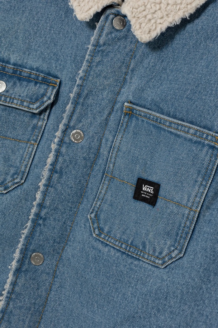 BIMBO Vans giacca jeans bambino/a BY Drill Chore Denim Sherpa Coat VN000K5FCDX1 blu
