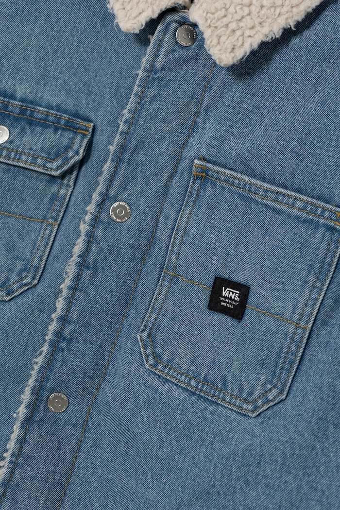 BIMBO Vans giacca jeans bambino/a BY Drill Chore Denim Sherpa Coat VN000K5FCDX1 blu