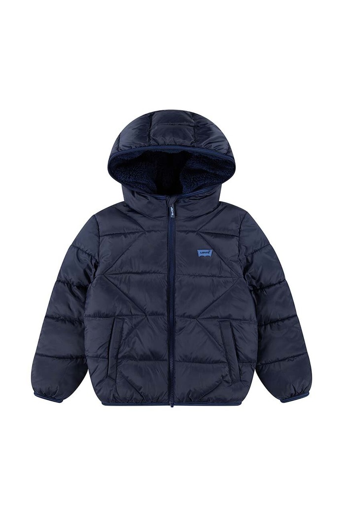 Jakna za bebe Levi's SHERPA LINED PUFFER JKT s kapuljačom plava 6EL257
