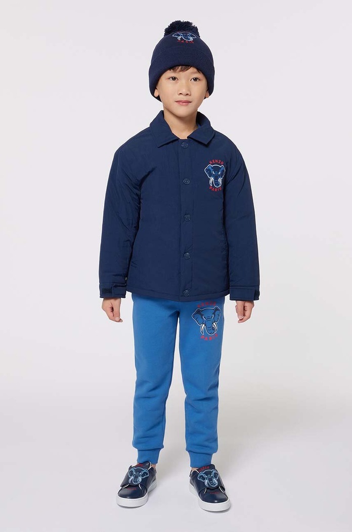 Dječja jakna Kenzo Kids bez kapuljače mornarsko plava K60721.114.150