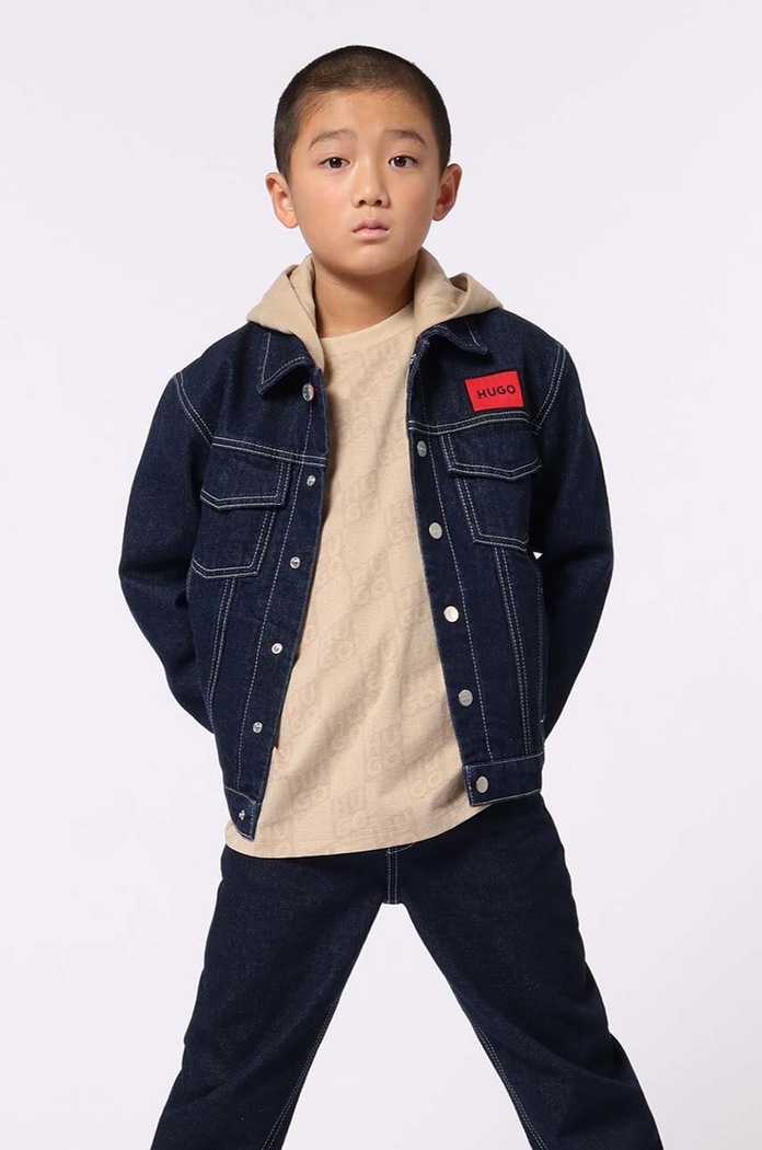 Otroška jeans jakna HUGO Drugo modra G00158.114.150