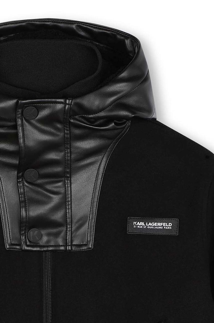 Băieți Karl Lagerfeld jachetă pentru copii din amestec de lână Z30271.162.174 negru