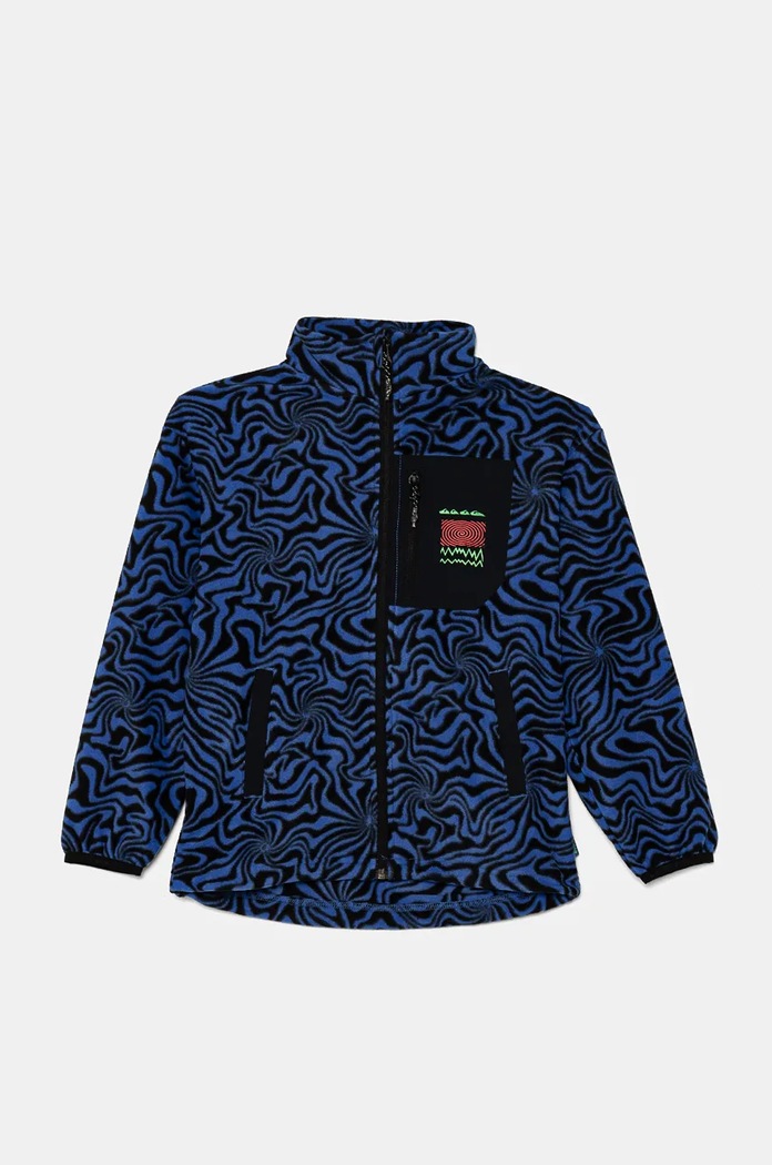 Βρεφική μπλούζα fleece Quiksilver ICE FIELDS FZ χωρίς κουκούλα μπλε EQBFT03907