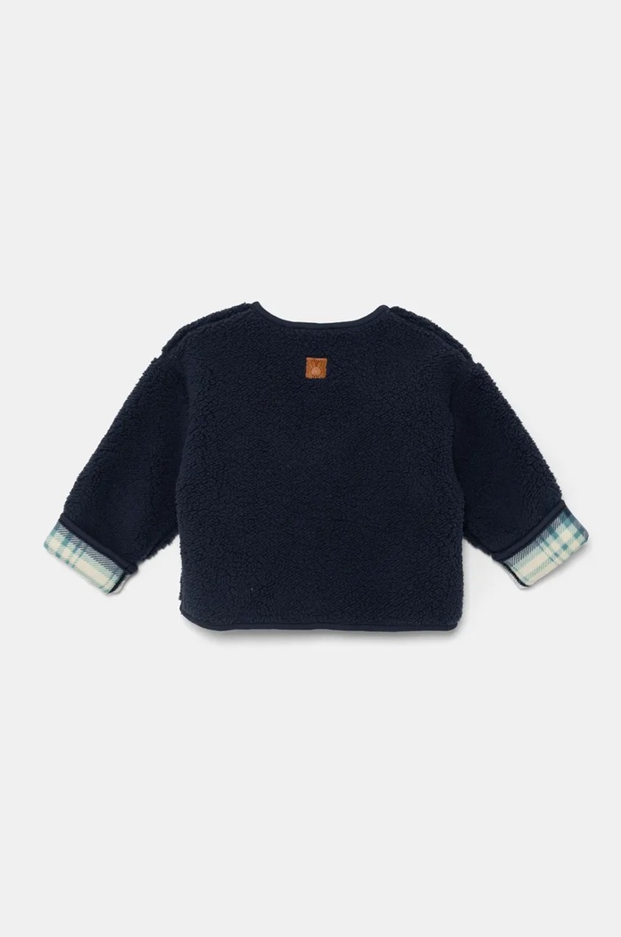 United Colors of Benetton bluza niemowlęca 3EKNA501G.B.W.Seasonal granatowy AW24