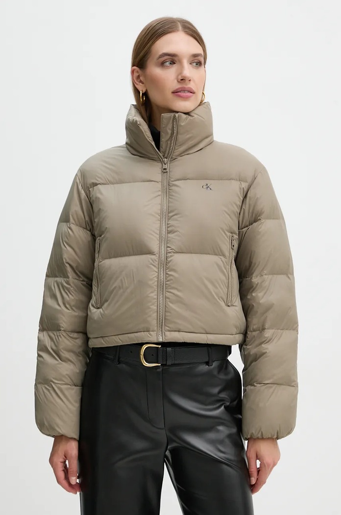 Calvin Klein Jeans geaca de puf cu captuseala verde J20J223577