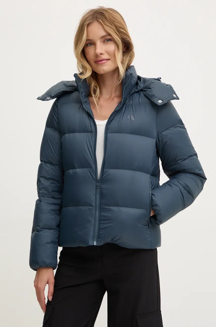 Пухено яке Calvin Klein Jeans с изолация тъмносин J20J223571