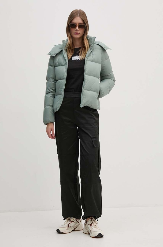 Μπουφάν με επένδυση από πούπουλα Calvin Klein Jeans J20J223571 πράσινο AW24