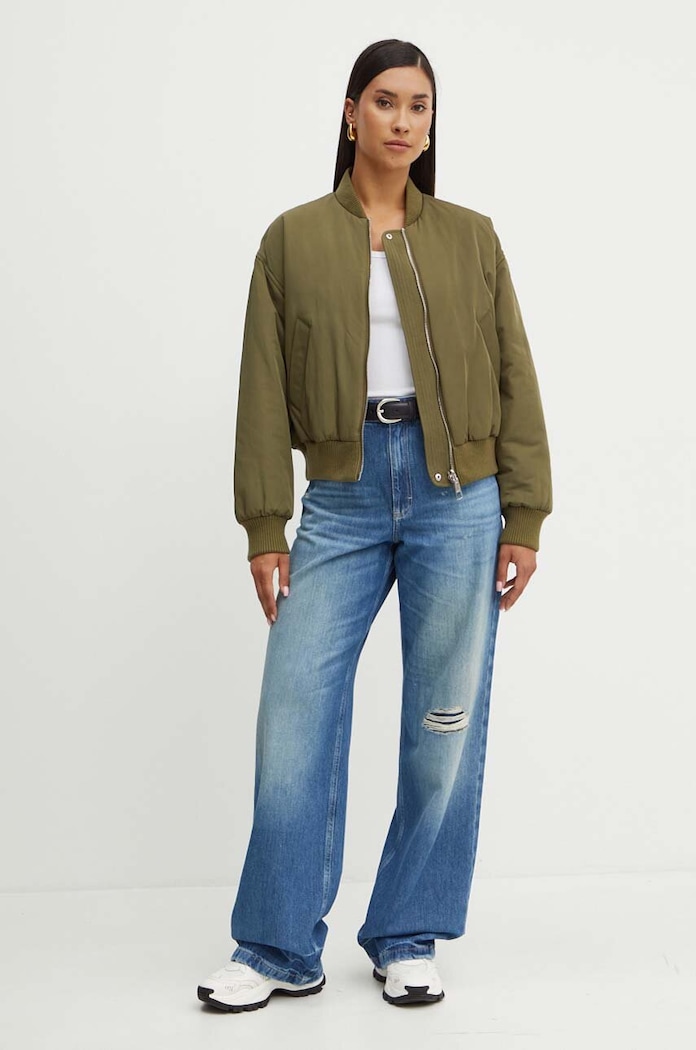 Boss Orange kifordítható bomber dzseki 50521621 zöld AW24
