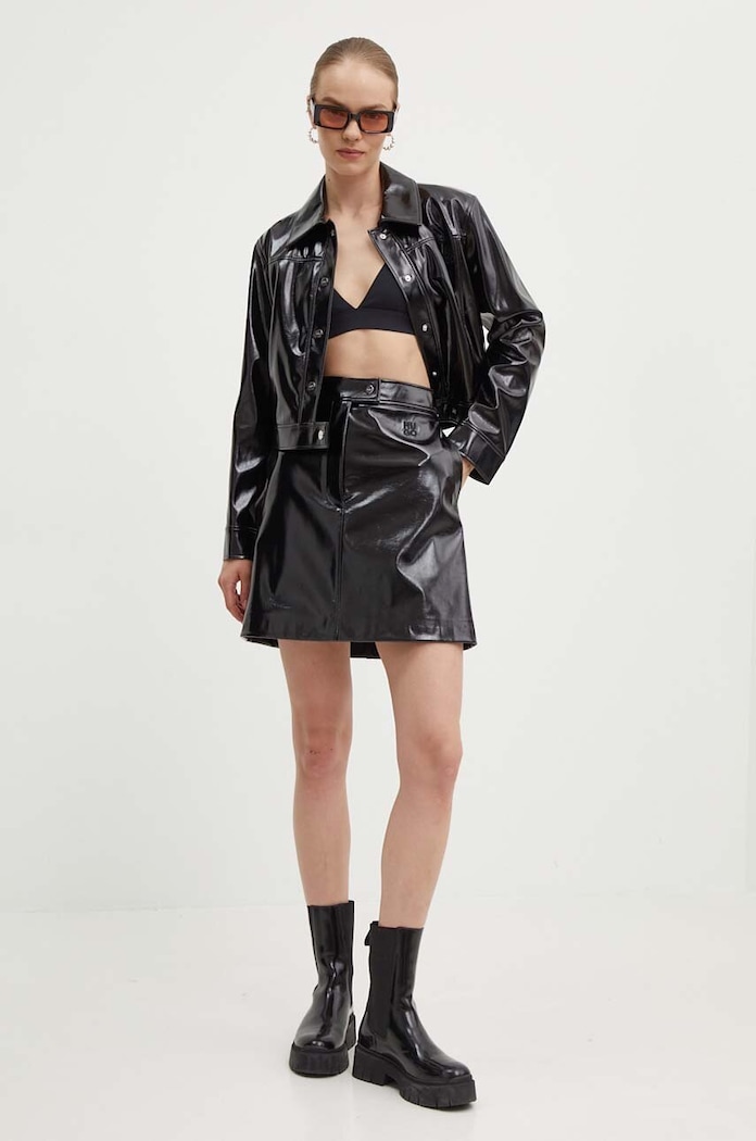 Μπουφάν HUGO 50516857 μαύρο AW24