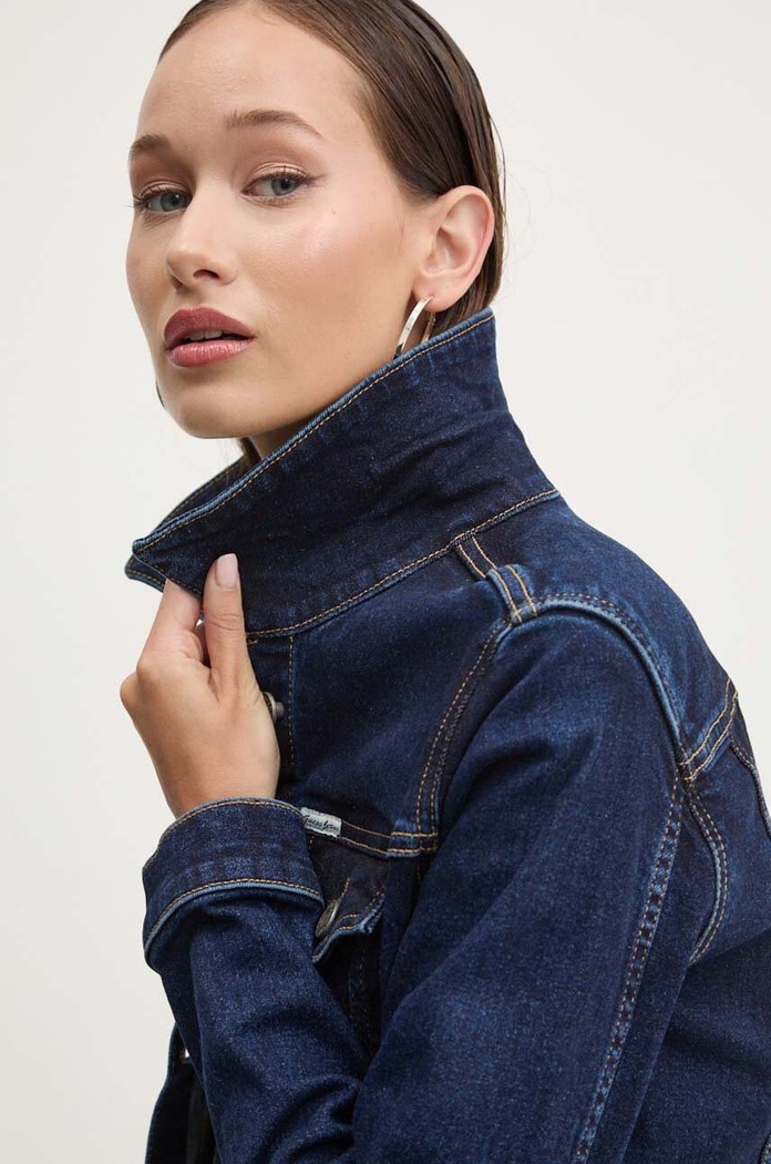 Τζιν μπουφάν Guess Jeans σκούρο μπλε W4YN55.D5CB1