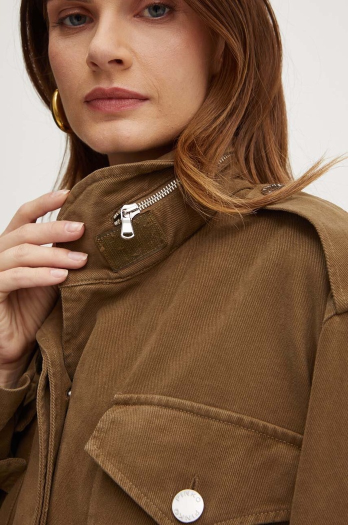 Rifľová bunda Pinko 103921.A22P hnedá