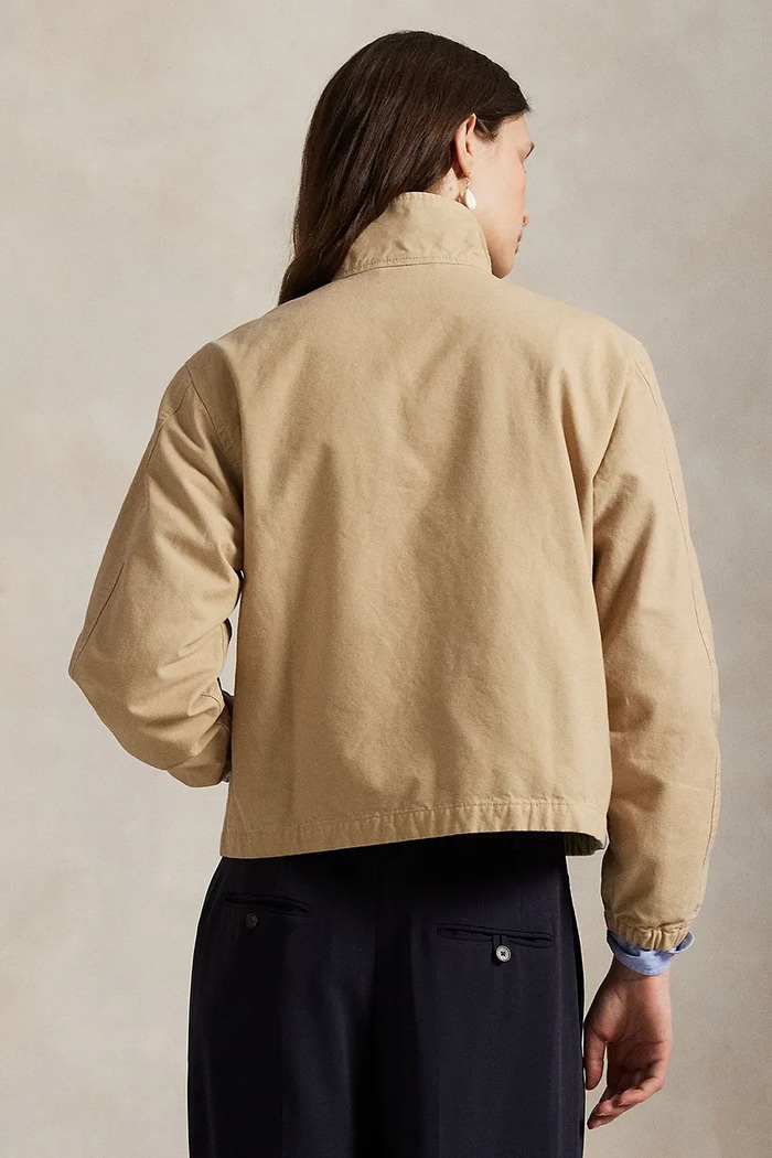 Polo Ralph Lauren krótka kurtka damska jeansowa 211936442 beżowy SS26
