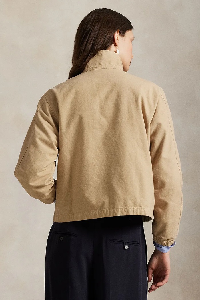 Polo Ralph Lauren Jachetă scurtă pentru femei din denim 211936442 bej SS26