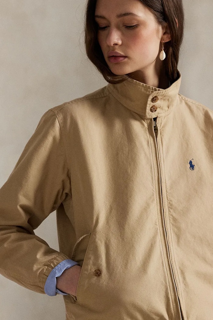 Jachetă scurtă pentru femei din denim Polo Ralph Lauren bej 211936442