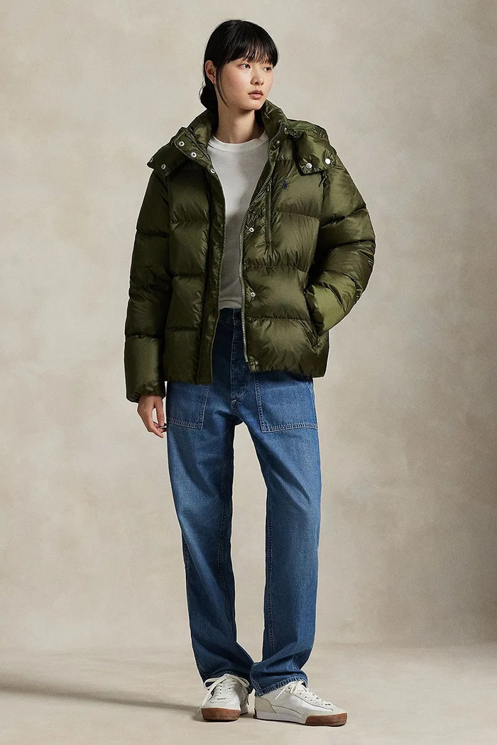 Ρούχα Μπουφάν με επένδυση από πούπουλα Polo Ralph Lauren 211932183 πράσινο