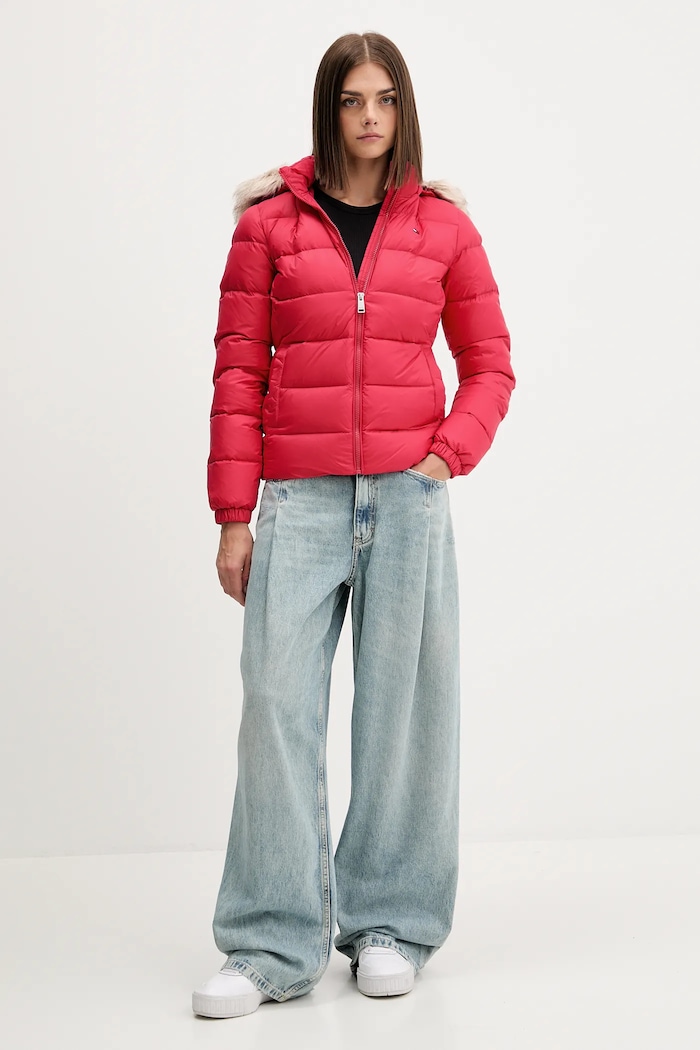 Pernata jakna Tommy Jeans DW0DW18312 roza AW25