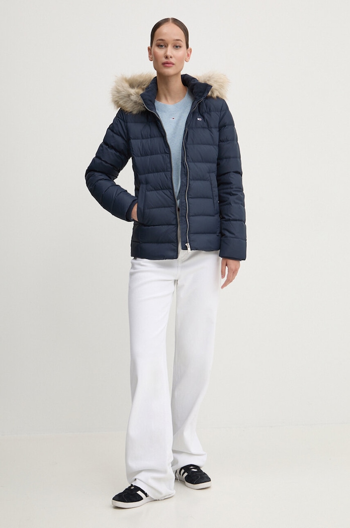 Páperová bunda Tommy Jeans DW0DW18312 tmavomodrá AW25