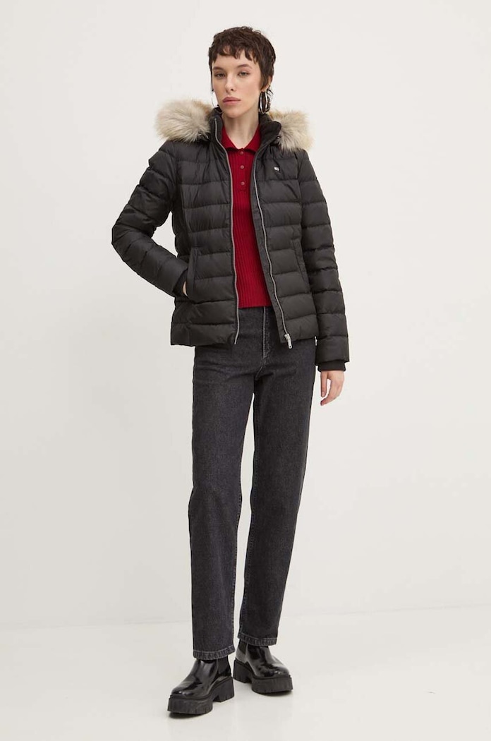 Tommy Jeans geaca de puf DW0DW18312 negru AW25