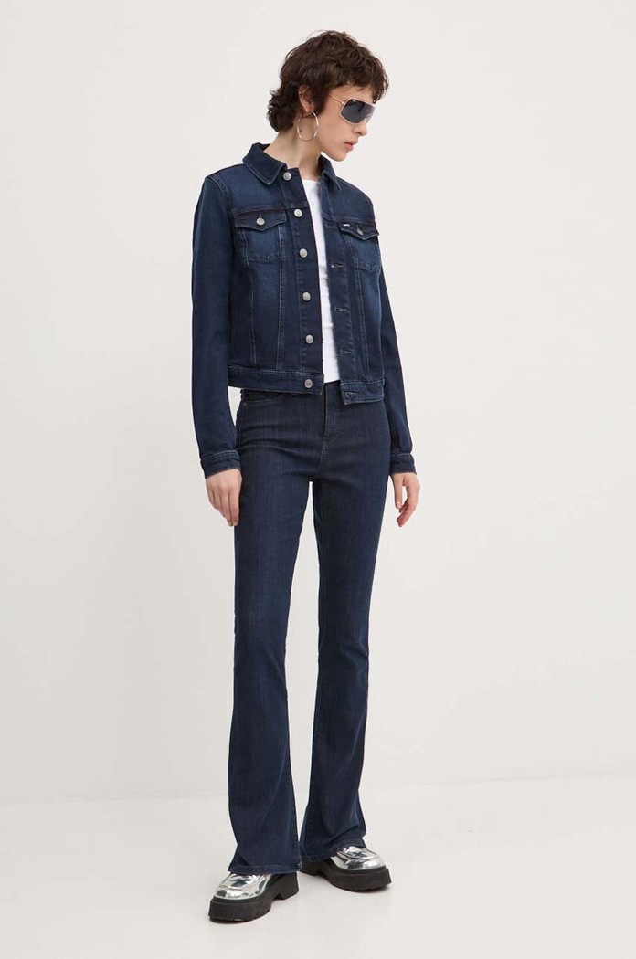 Rifľová bunda Tommy Jeans DW0DW18554 tmavomodrá AW24