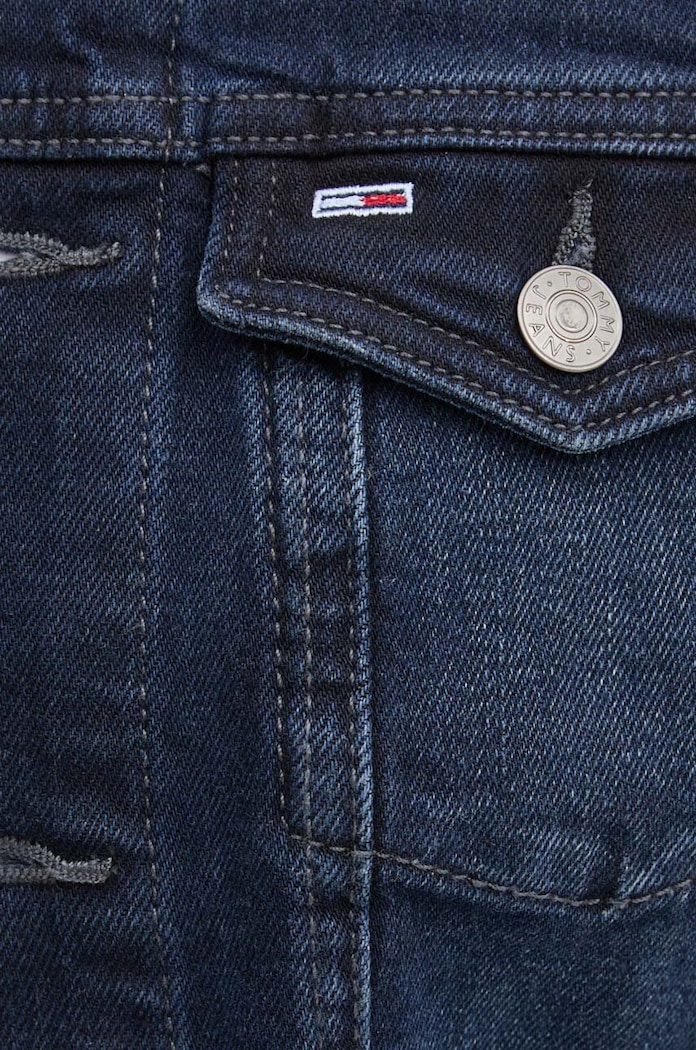 Rifľová bunda Tommy Jeans DW0DW18554 tmavomodrá