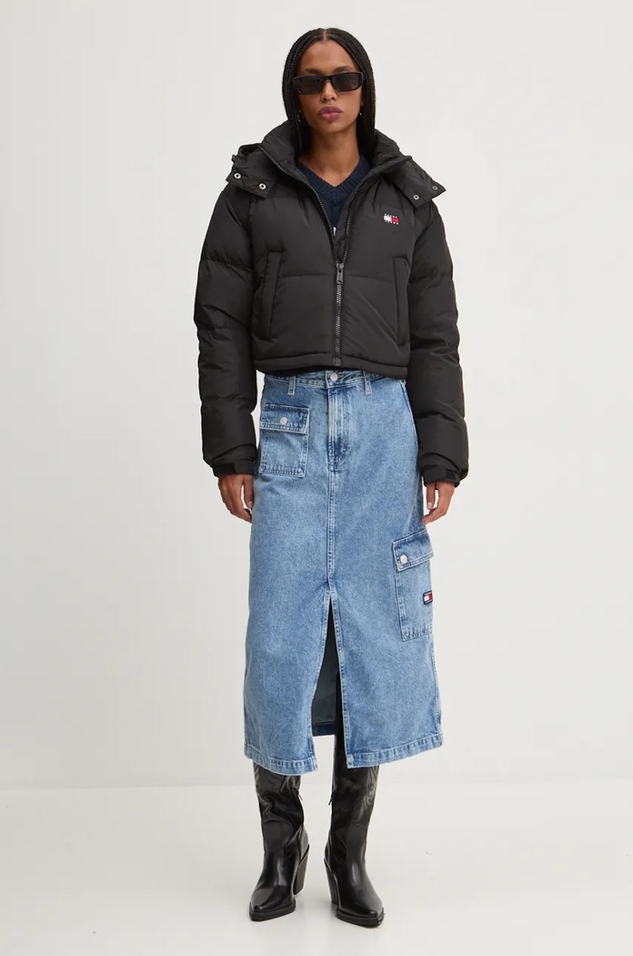 Tommy Jeans kurtka puchowa damska DW0DW18609 czarny AW24