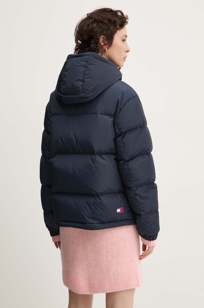 Oblečenie Tommy Jeans páperová bunda dámska DW0DW18610 tmavomodrá
