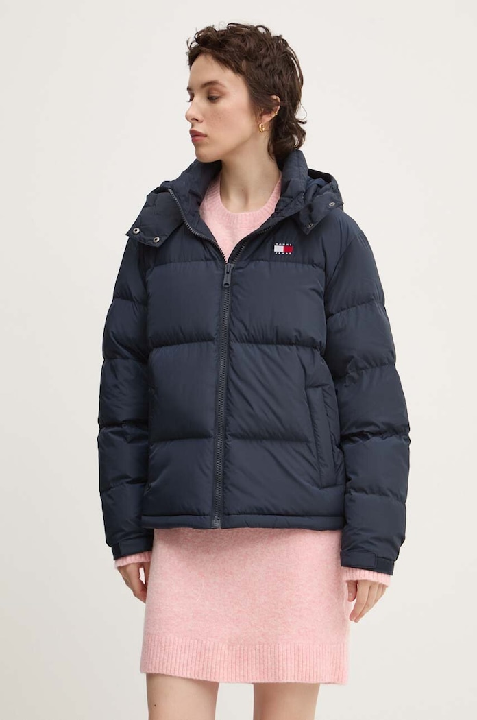 Tommy Jeans páperová bunda dámska tmavomodrá DW0DW18610