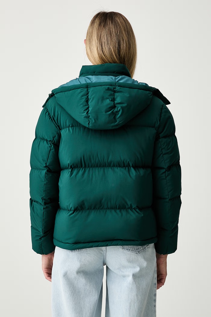 Odzież Tommy Jeans kurtka puchowa damska DW0DW18610 zielony