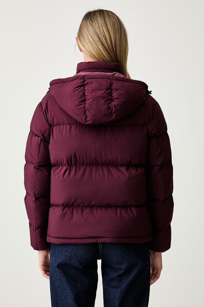 Odzież Tommy Jeans kurtka puchowa damska DW0DW18610 bordowy