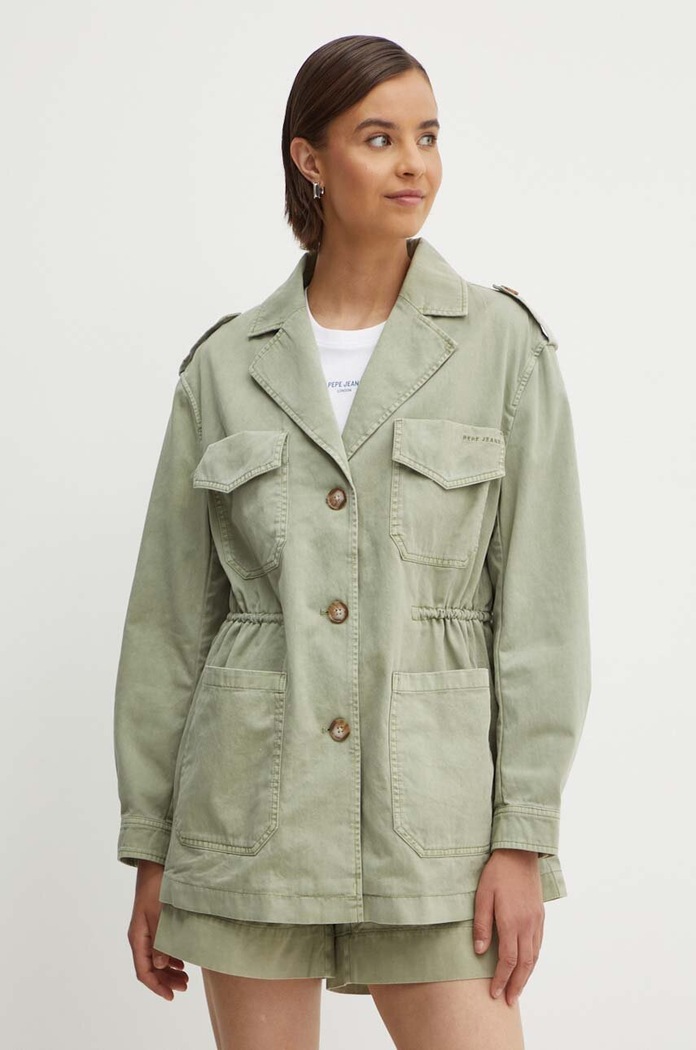 Traper jakna Pepe Jeans ANNIE za prijelazno razdoblje zelena PL402425