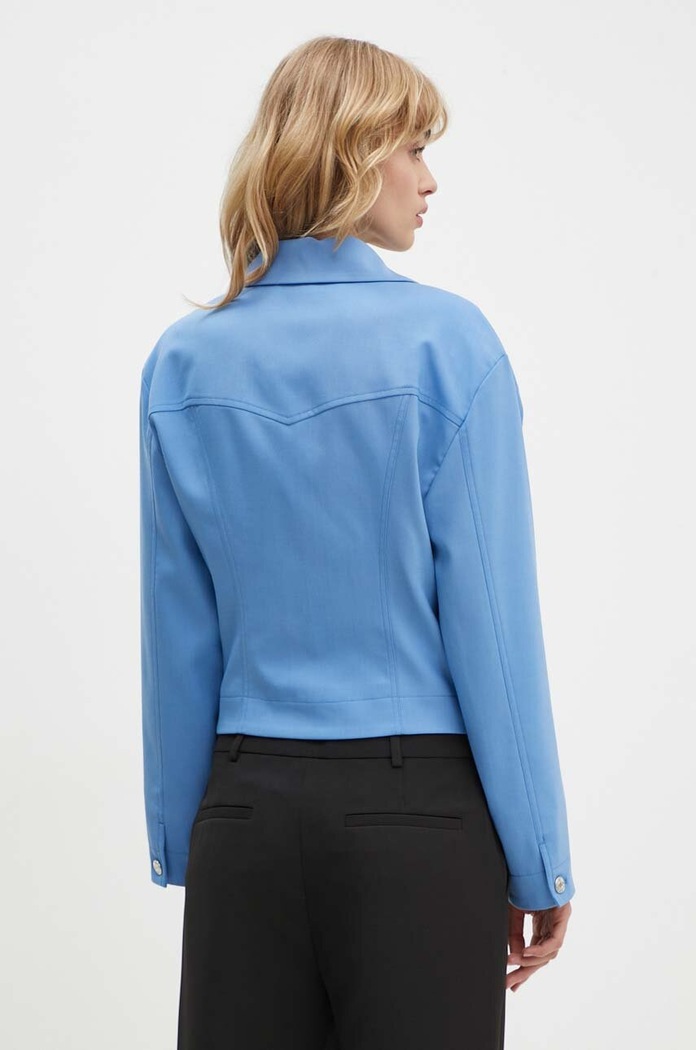 Ρούχα Μπουφάν από μίγμα μαλλιού Moschino Jeans 0506.8226 μπλε