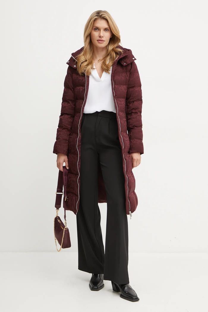Bunda Elisabetta Franchi PI71D46E2 burgundské AW24