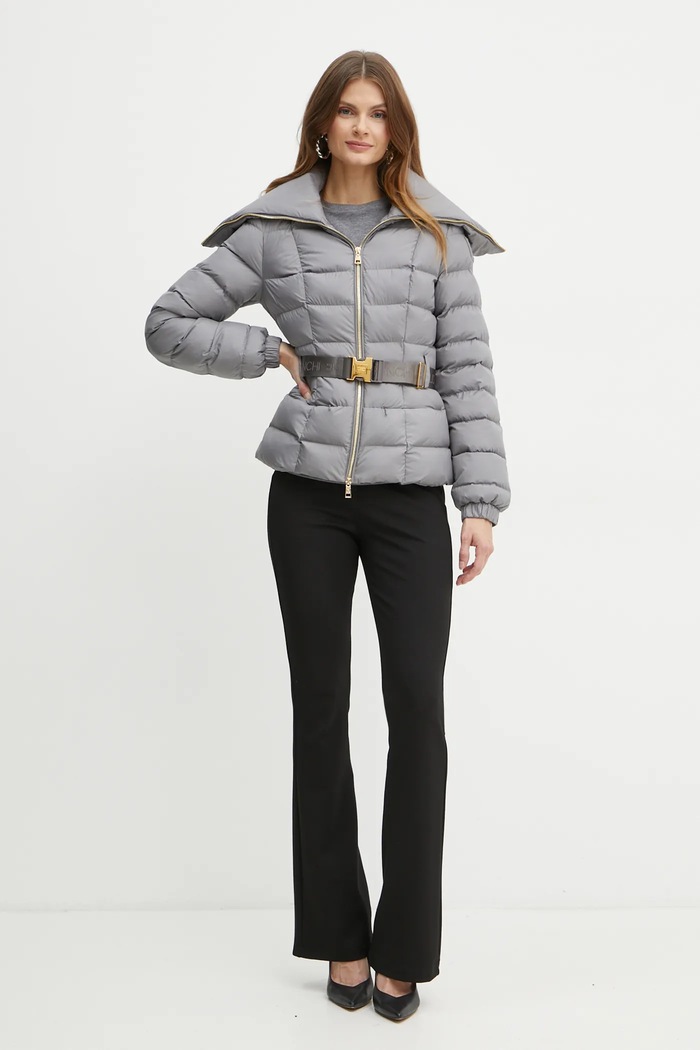 Elisabetta Franchi geaca PI76D46E2 gri AW24