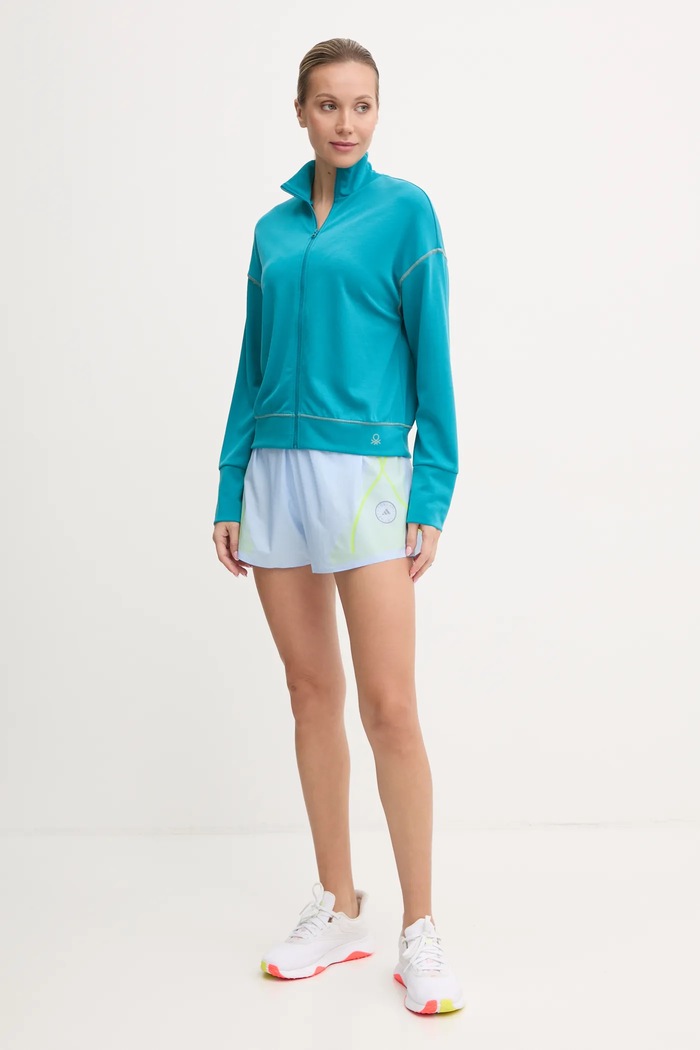 Mikina United Colors of Benetton 3JLC3M06H tyrkysová NC24