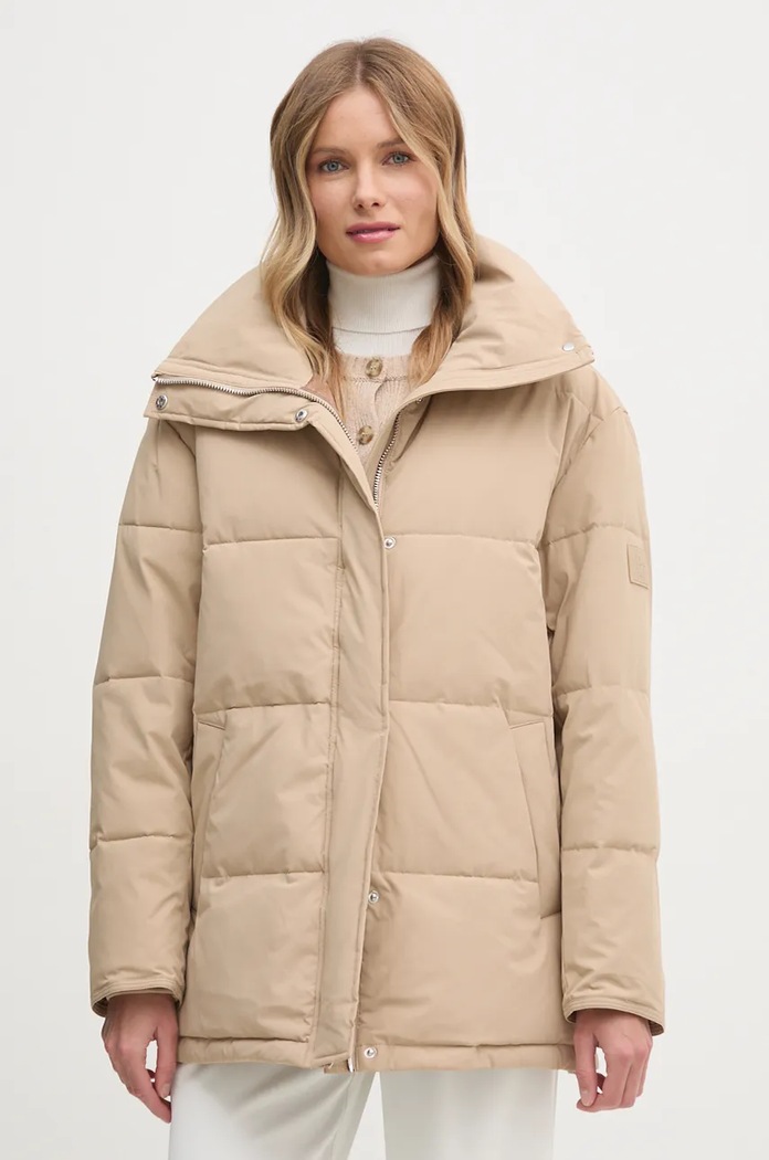 Bunda Dkny bez kapuce béžová D2G4A179